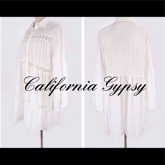 Bohemian Gypsy Mini Dress Coverup - Picture 7 of 13